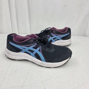 Asics Mens Boys Contend 7 1014A192 Blue Running Shoes Sneakers Size 6.5 Womens 8